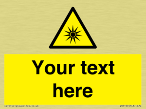 Custom Optical Radiation Sign